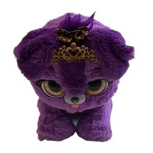 Present Pets Sparkle Princess Puppy Interactive Plush Toy - Purple-GUC
